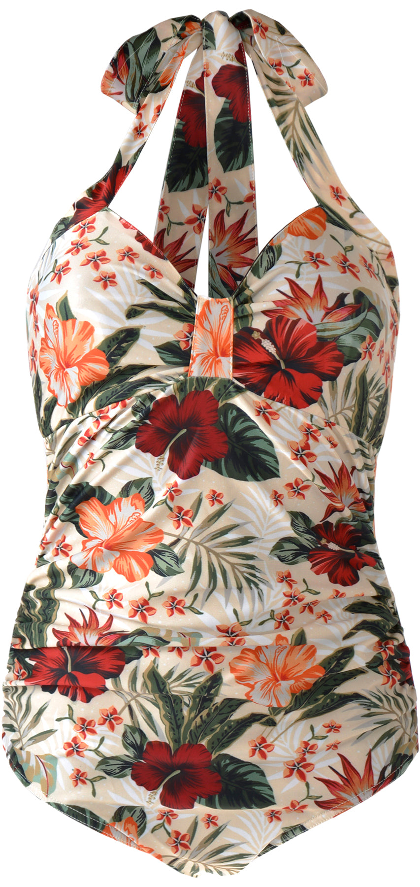 Queen_Kerosin_TROPICAL_FLOWER_50s_Hawaii_Blumen_Neckholder_BADEANZUG_Swimsuit_Killer_Kirsche-1
