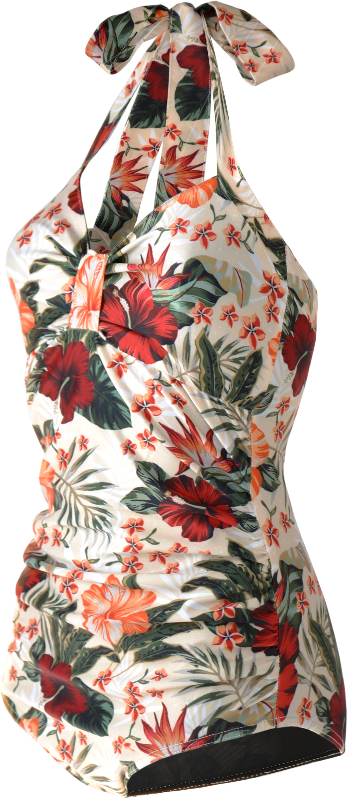 Queen_Kerosin_TROPICAL_FLOWER_50s_Hawaii_Blumen_Neckholder_BADEANZUG_Swimsuit_Killer_Kirsche-2