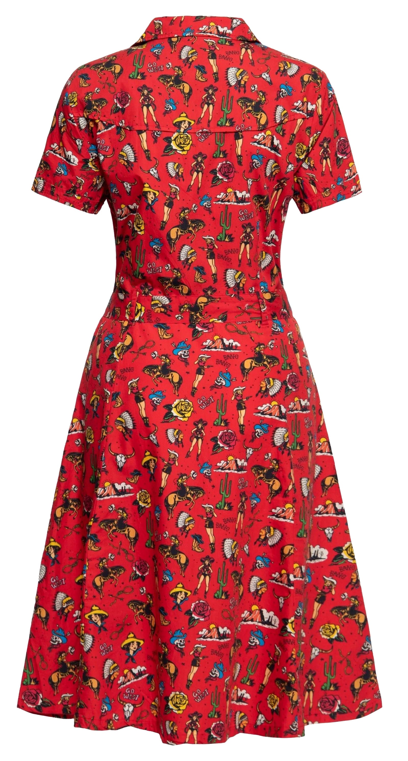 Queen_Kerosin_WESTERN_OLDSCHOOL_Tattoo_Flash_Cowgirl_Retro_SWING_DRESS_Kleid__Rot-3