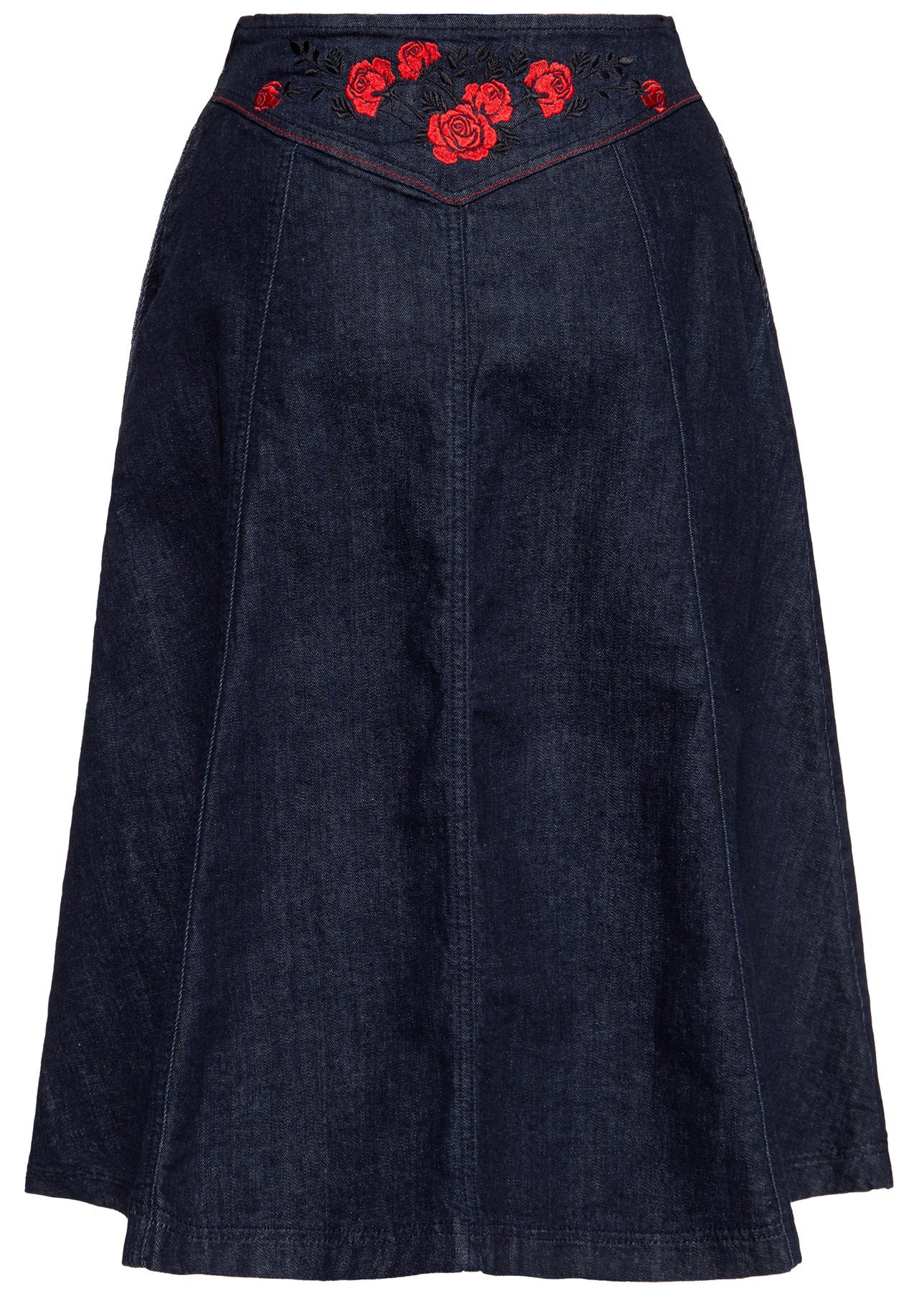 Queen_Kerosin_WESTERN_Roses_Style_Floral_Retro_Denim_Jeans_Rock_SWING_Skirt_killer_kirsche_2