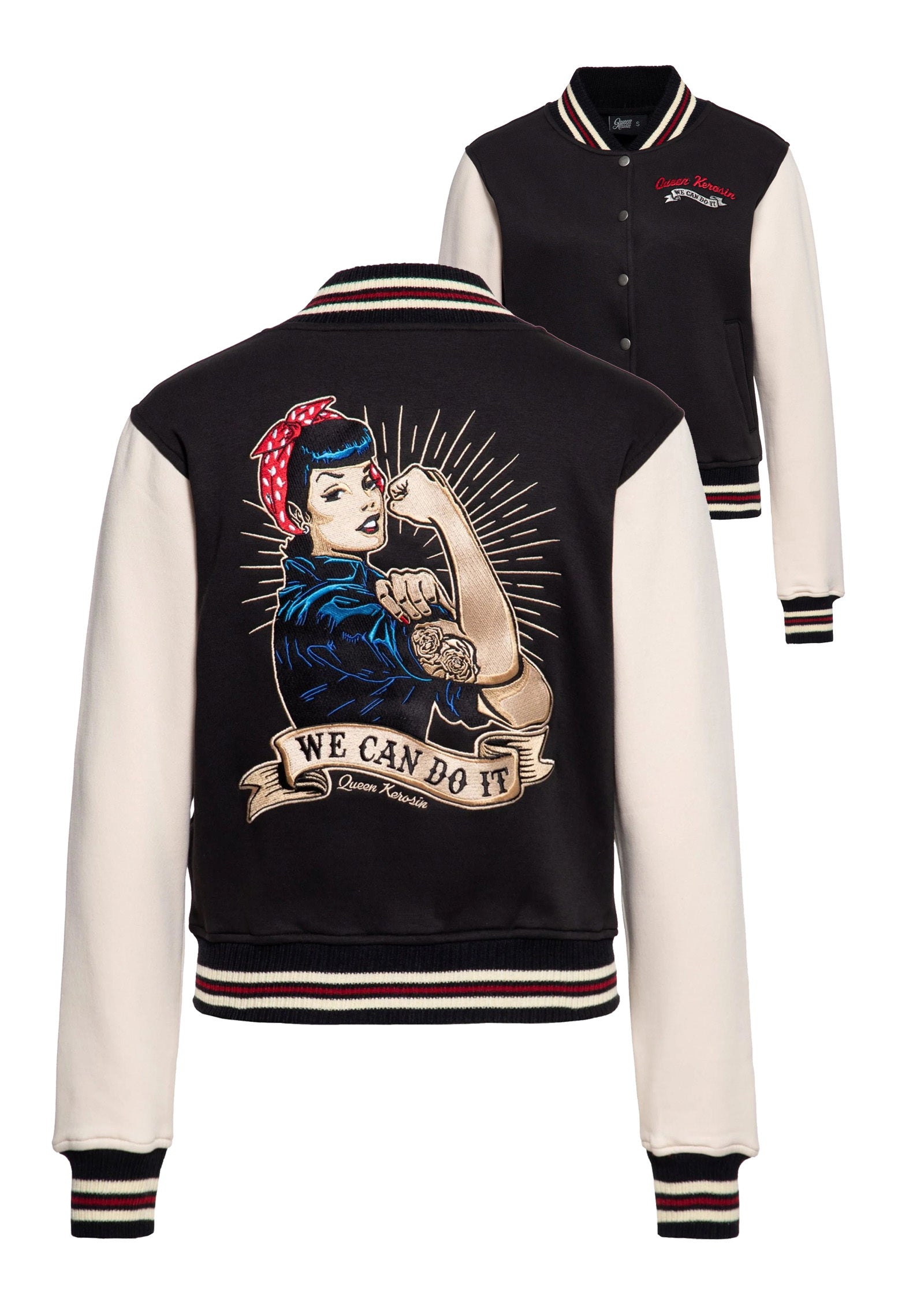 Queen_Kerosin_WE_CAN_DO_IT_50er_Vintage_COLLEGE_JACKE_Retro_Sweatjacke_SchwarzRot-5duQiaERpholYf