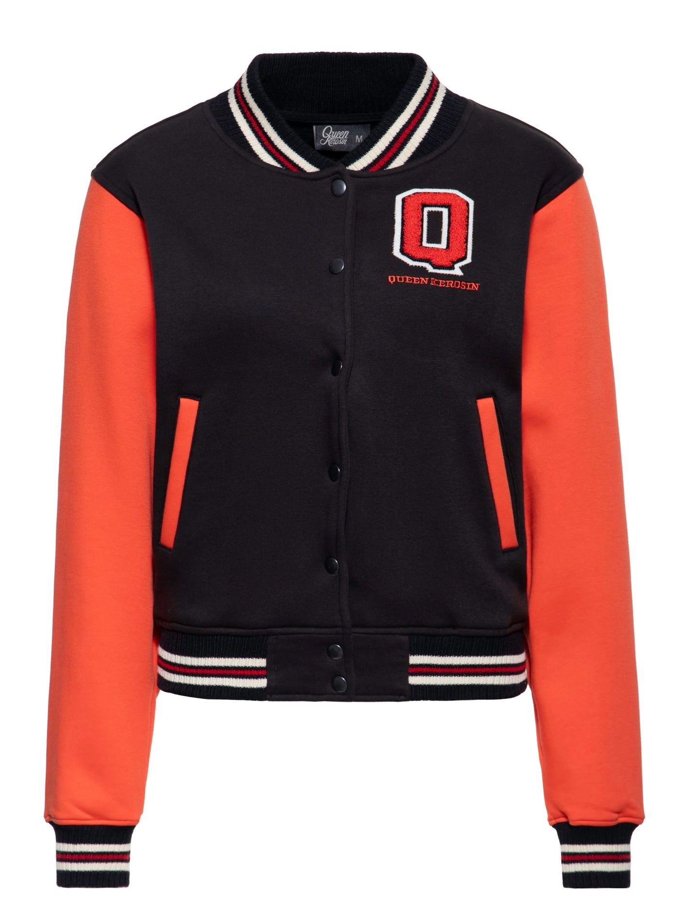 Queen_Kerosin_WILD_REBEL_Cat_Katzen_Rueckenmotiv__Retro_50s_COLLEGE_JACKE_Sweatjacke_-_Schwarz-2