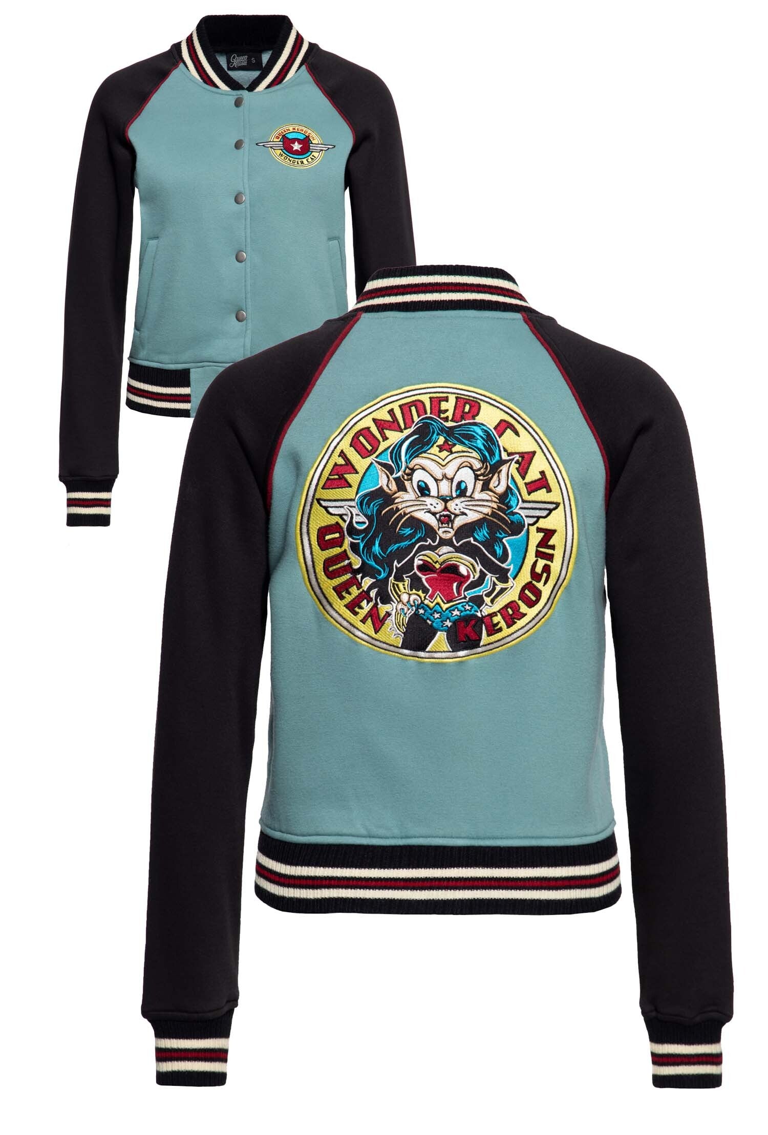 Queen_Kerosin_WONDER_CAT_Comic_Katze_Vintage_COLLEGE_JACKE_Sweatjacke_Smoke_Green-1pV3qZta5GrfNs