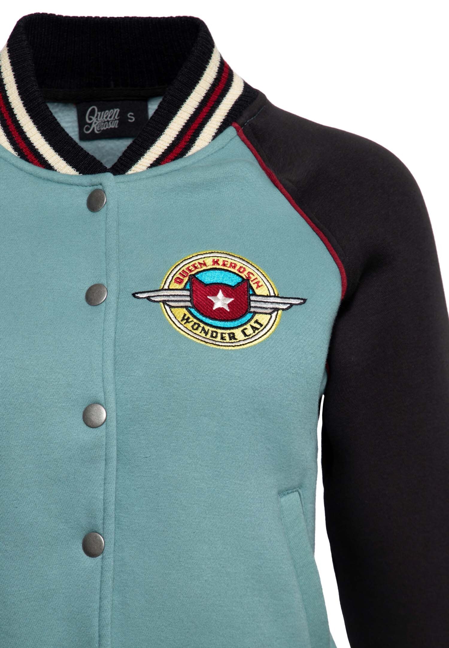 Queen_Kerosin_WONDER_CAT_Comic_Katze_Vintage_COLLEGE_JACKE_Sweatjacke_Smoke_Green-4PLjN5bL2MIjQA