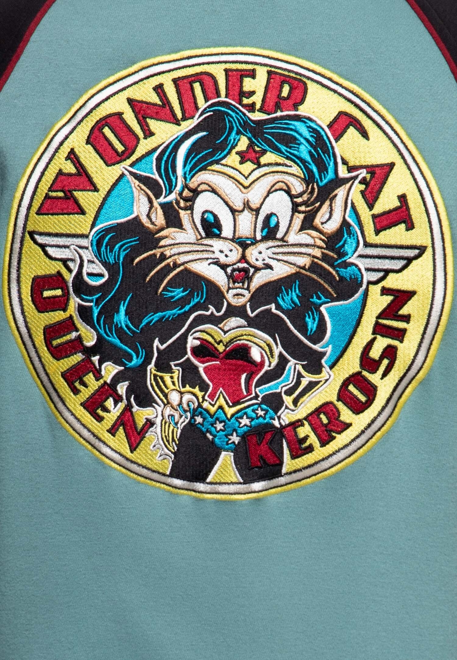 Queen_Kerosin_WONDER_CAT_Comic_Katze_Vintage_COLLEGE_JACKE_Sweatjacke_Smoke_Green-5hjlNi2ctY8u7b