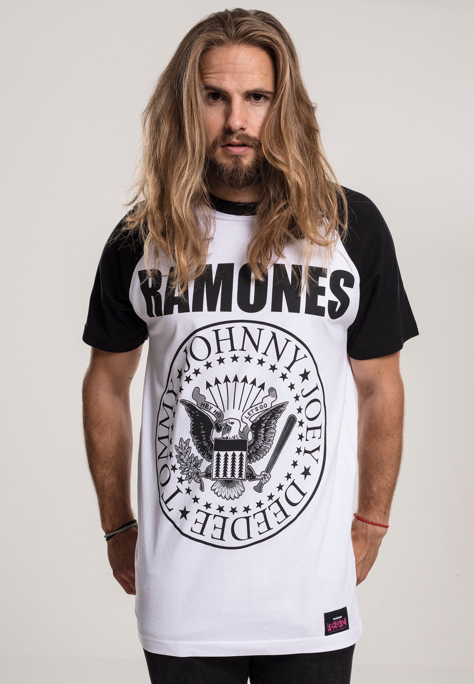 RAMONES_Kurzarm_LOGO_Band_RAGLAN_Herren_Oberteil_T-SHIRT-3