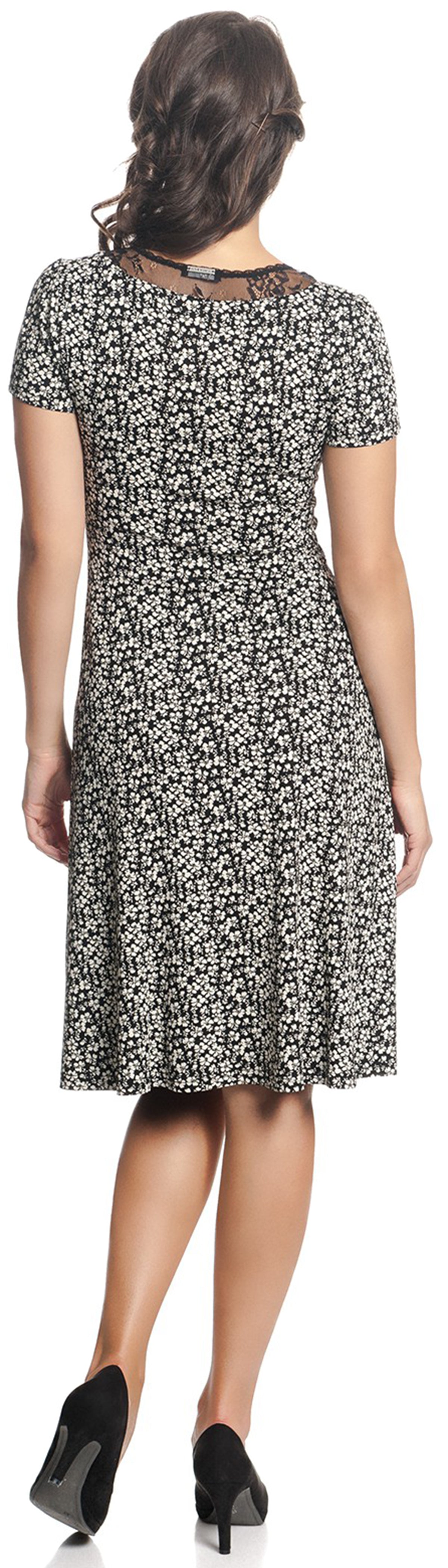 RK34560-2xl_Vive_Maria_CITY_GIRL_Blumen_FLORAL_Bow_LACE_V-Neck_Kurzarm_DRESS_Kleid_-2