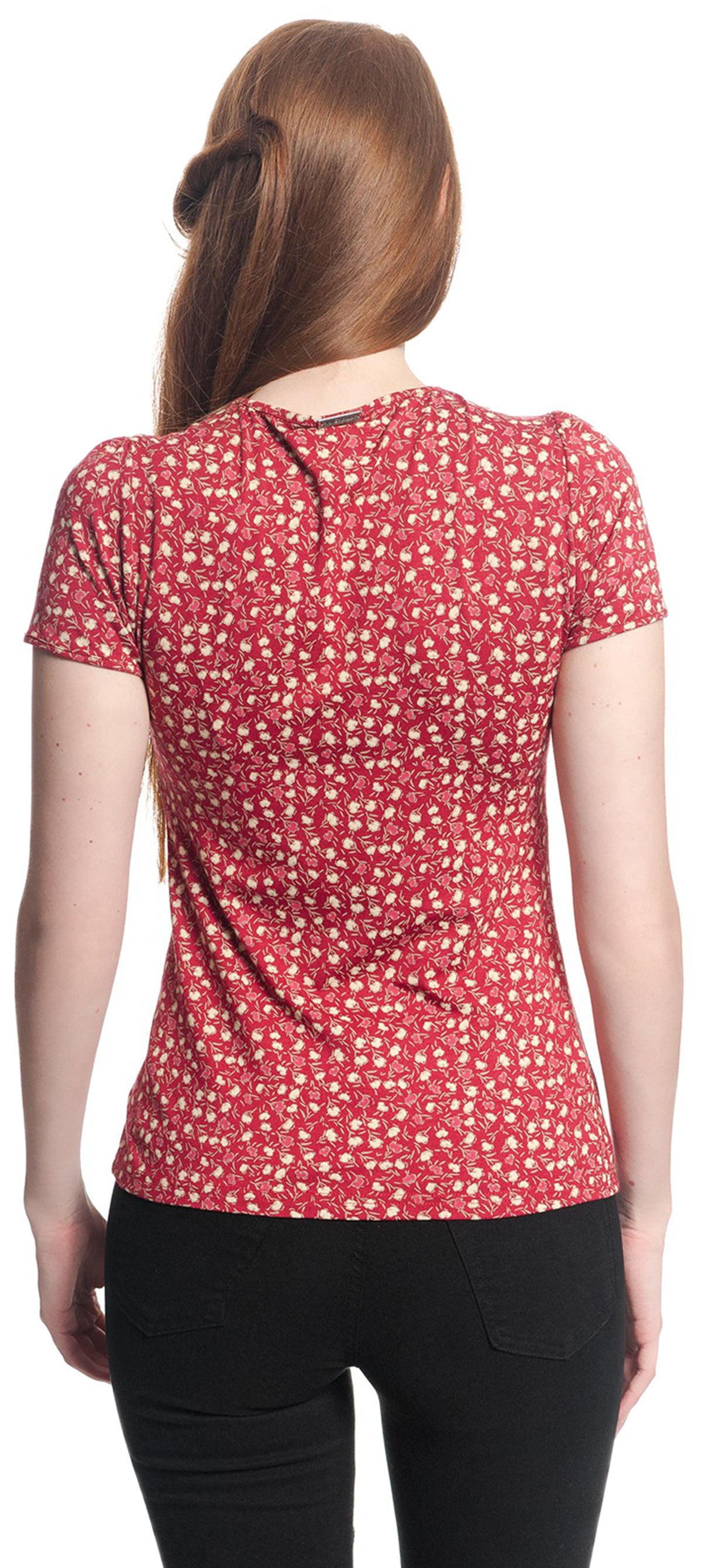 RO34538-2xl_Vive_Maria_MY_HOLIDAY_Floral_Blumen_KEYHOLE_Kurzarm_SHIRT_Oberteil_-_Rot_-2