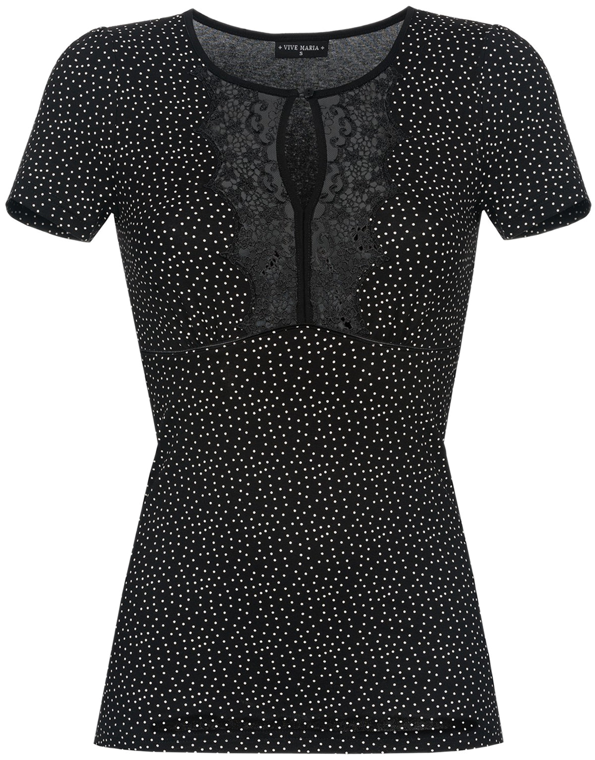 RO34567-2xl_Vive_Maria_CAMILLE_Polka_Dot_PUNKTE_Haekelspitze_KEYHOLE_Kurzarm_SHIRT_Oberteil_-3