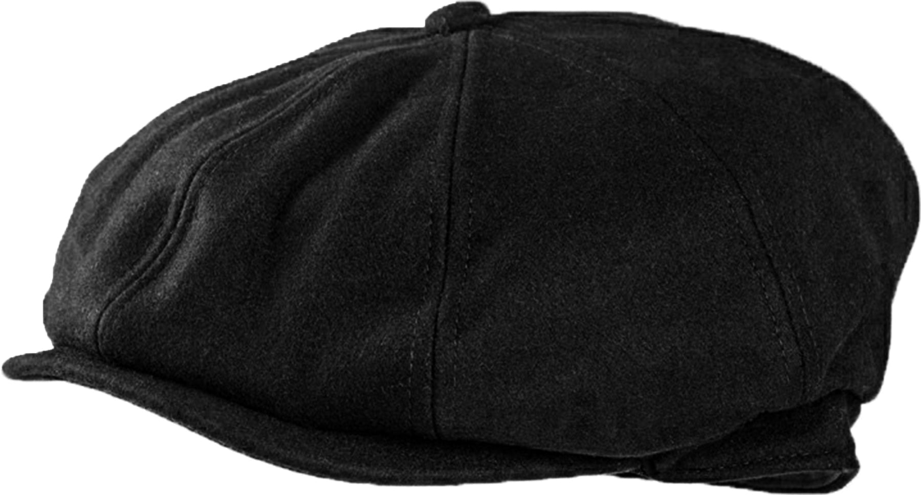 Retro_8-PANEL_Vintage_PLAIN_Unifarbene_Schiebermuetze_BAKERBOY_HAT_Flat_Cap_Schwarz_killer_kirsche