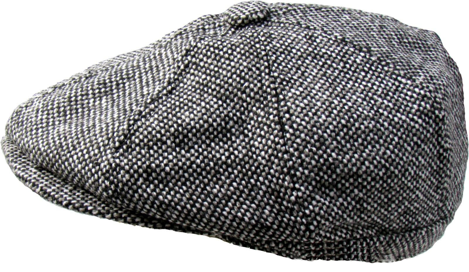Retro_8-PANEL_Vintage_TWEED_Classic_NEWSBOY_HAT_Schiebermuetze_Grau-1VVBQGT1MbcPSt