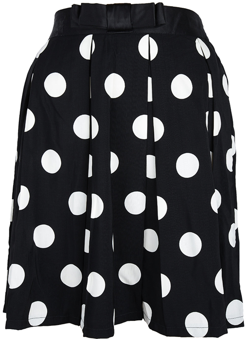 Retro_Big_POLKA_DOTS_50s_Punkte_Cute_Bow_Swing_SKIRT_Rock_-_Blk