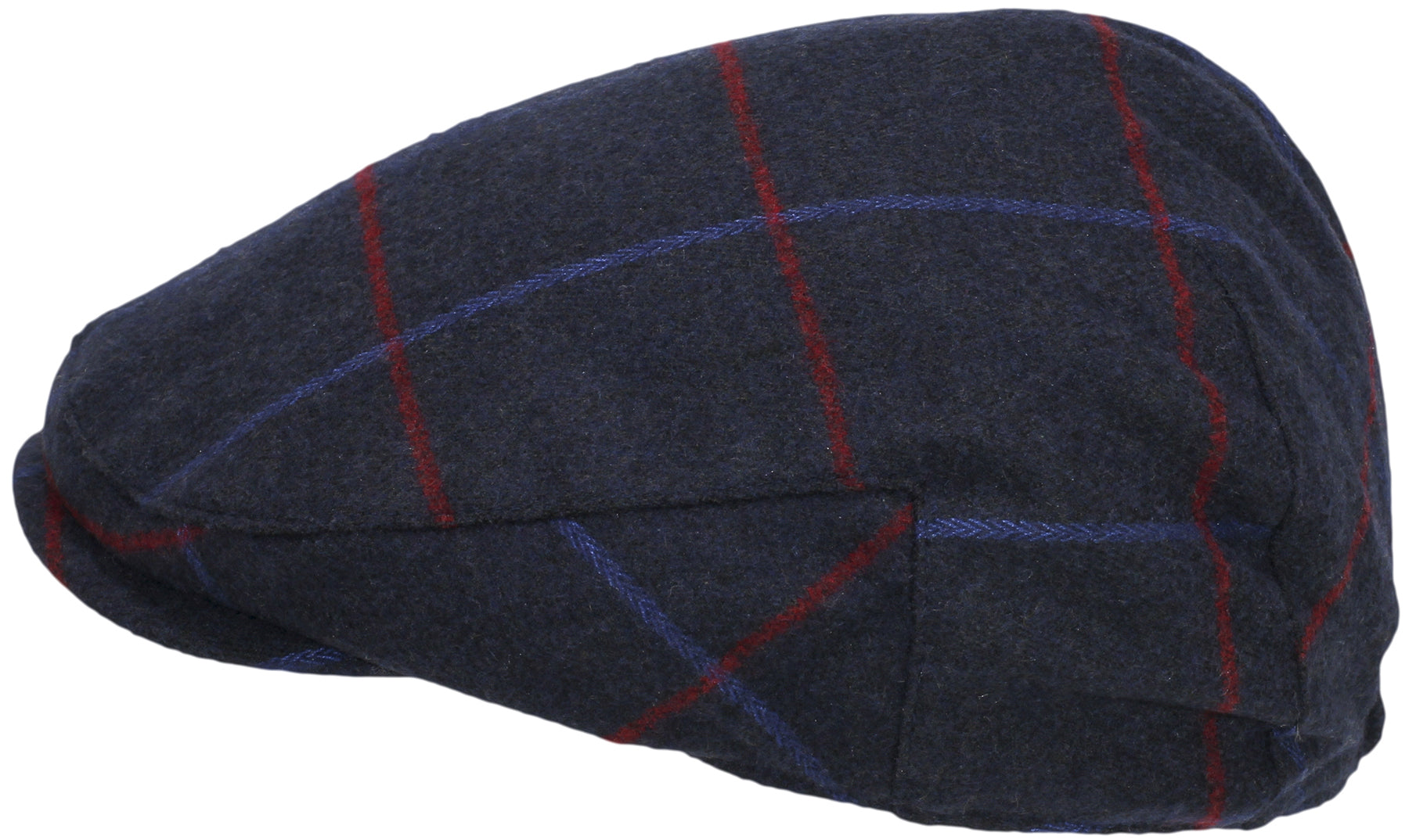 Retro_CHECK_Tartan_Vintage_SCHIEBERMueTZE_Hat_Flat_Cap_-_Navy_killer_kirschekv7fO1w0AkN5y