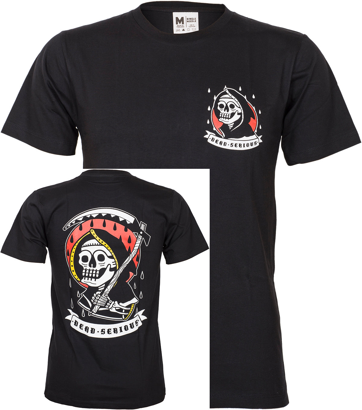 Retro_DEAD_SERIOUS_Reaper_Sensenmann_Oldschool_HERREN_Motiv_T-SHIRT_Oberteil-5qubFHouqRtT3z