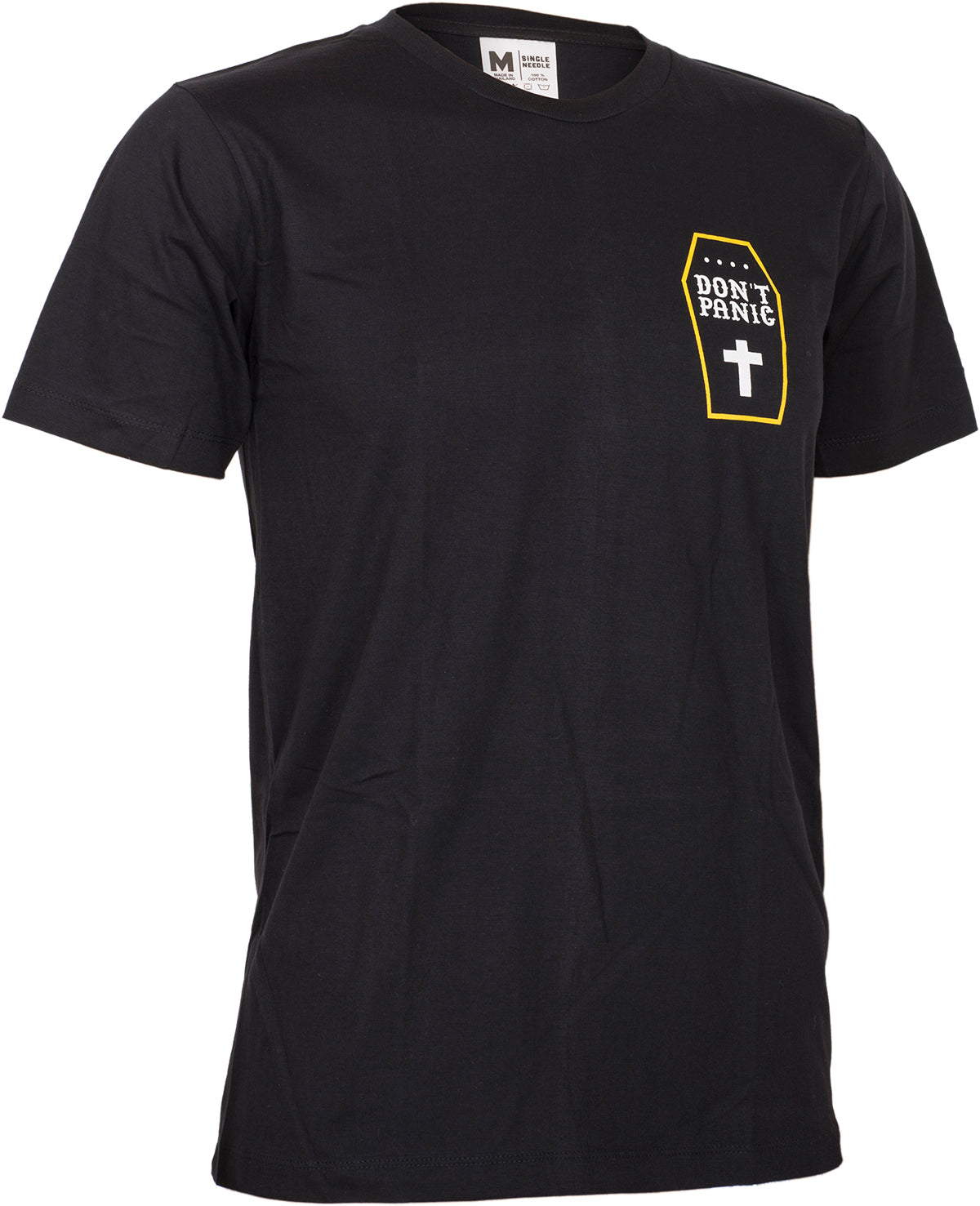 Retro_DONT_PANIC_Sarg_Skull_Coffin_Tattoo_HERREN_Motiv_T-SHIRT_Oberteil-2