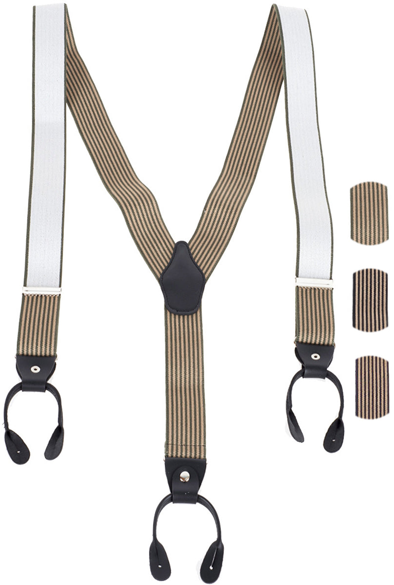 Retro_FINE_STRIPE_Verstellbare_GESTREIFTE_Schlaufen_HOSENTRaeGER_Suspenders_Galerie