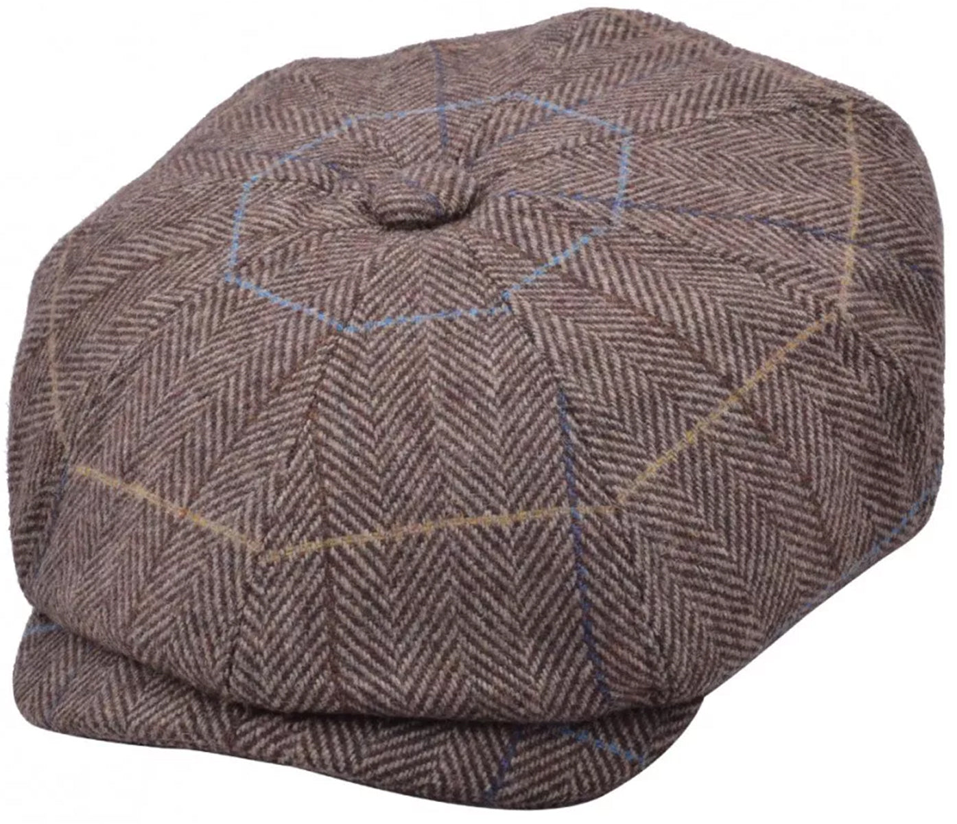 Retro_GLADWINBOND_CHECK_Fischgraetenmuster_BAKERBOY_HAT_Flat_Cap-1
