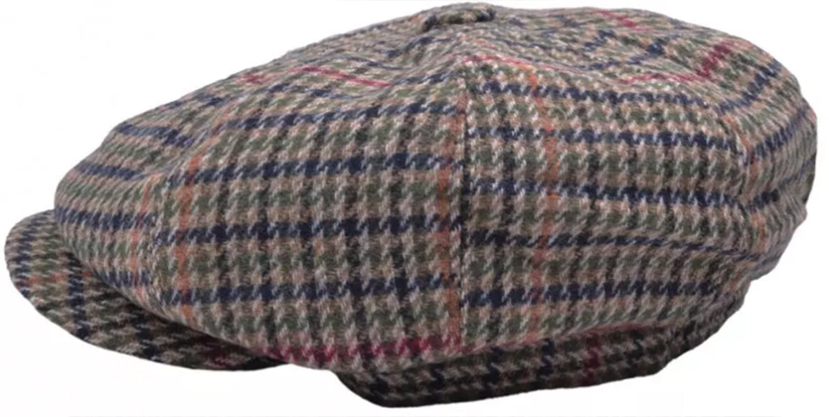 Retro_HAHNENTRITTMUSTER_Dogtooth_TWEED_Spitfire_BAKERBOY_HAT_Cap-257Jfk7g2Gp5YI