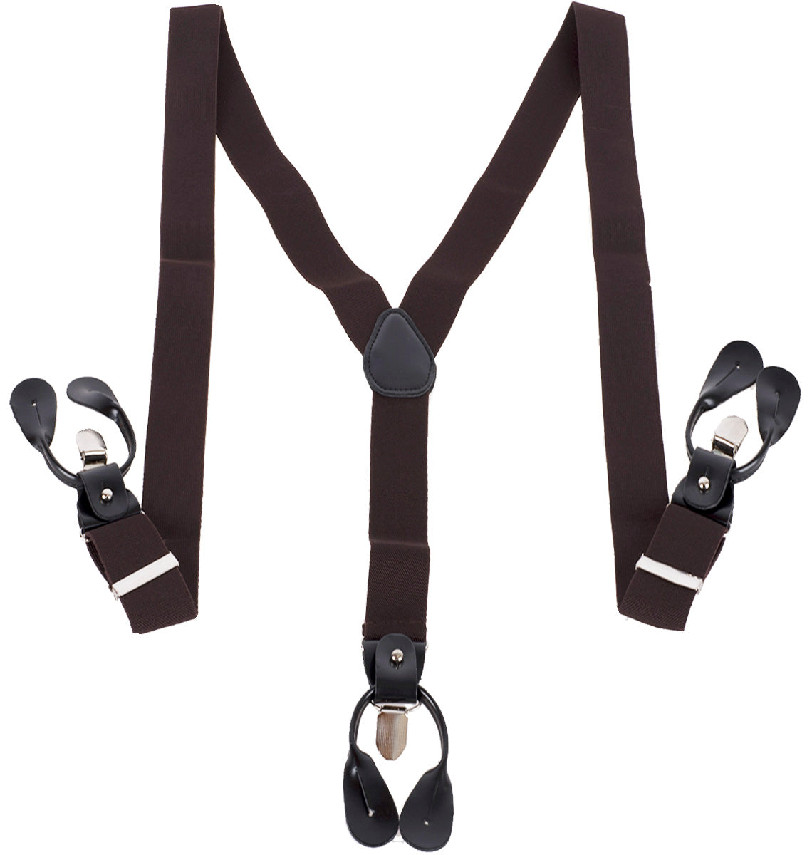 Retro_KLEMMEN_SCHLAUFEN_Vintage_Verstellbare_HOSENTRaeGER_Suspenders_braun-1