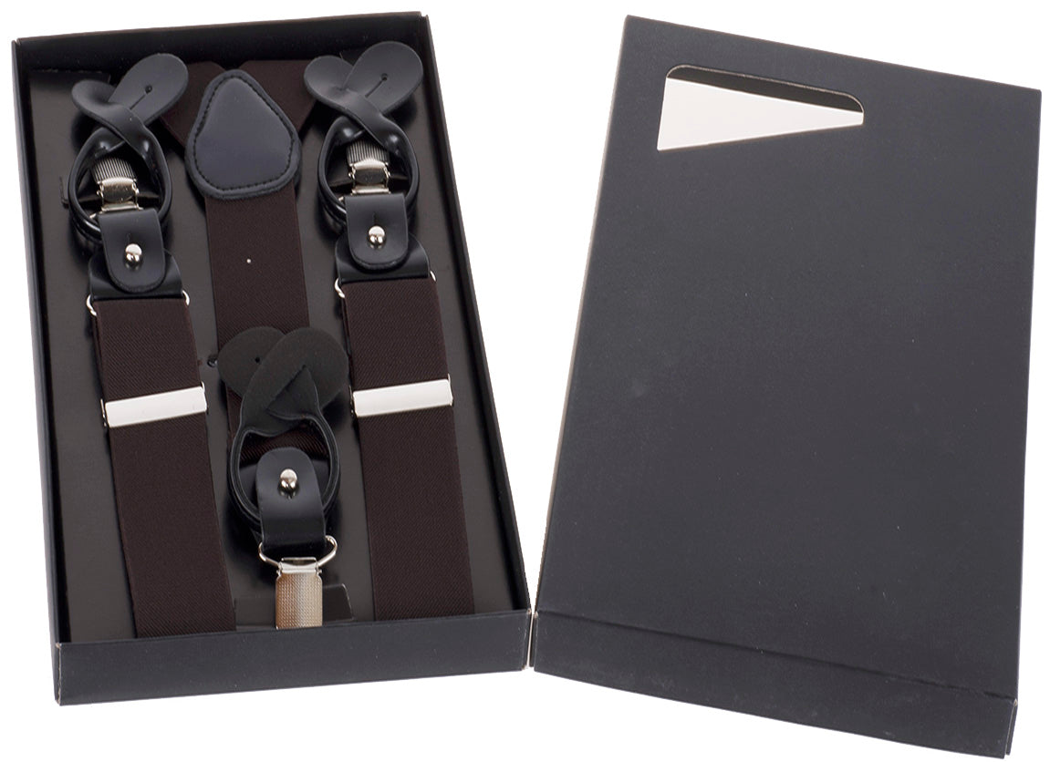 Retro_KLEMMEN_SCHLAUFEN_Vintage_Verstellbare_HOSENTRaeGER_Suspenders_braun-2