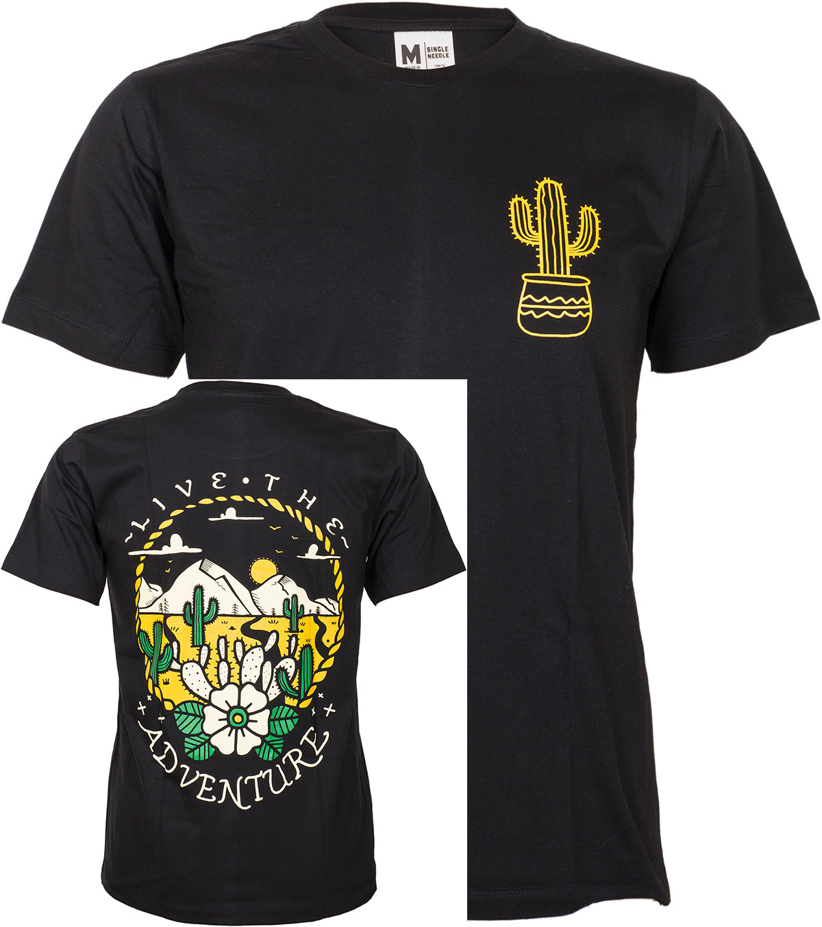 Retro_LIVE_THE_ADVENTURE_Kaktus_Desert_HERREN_Motiv_T-SHIRT_Oberteil-5