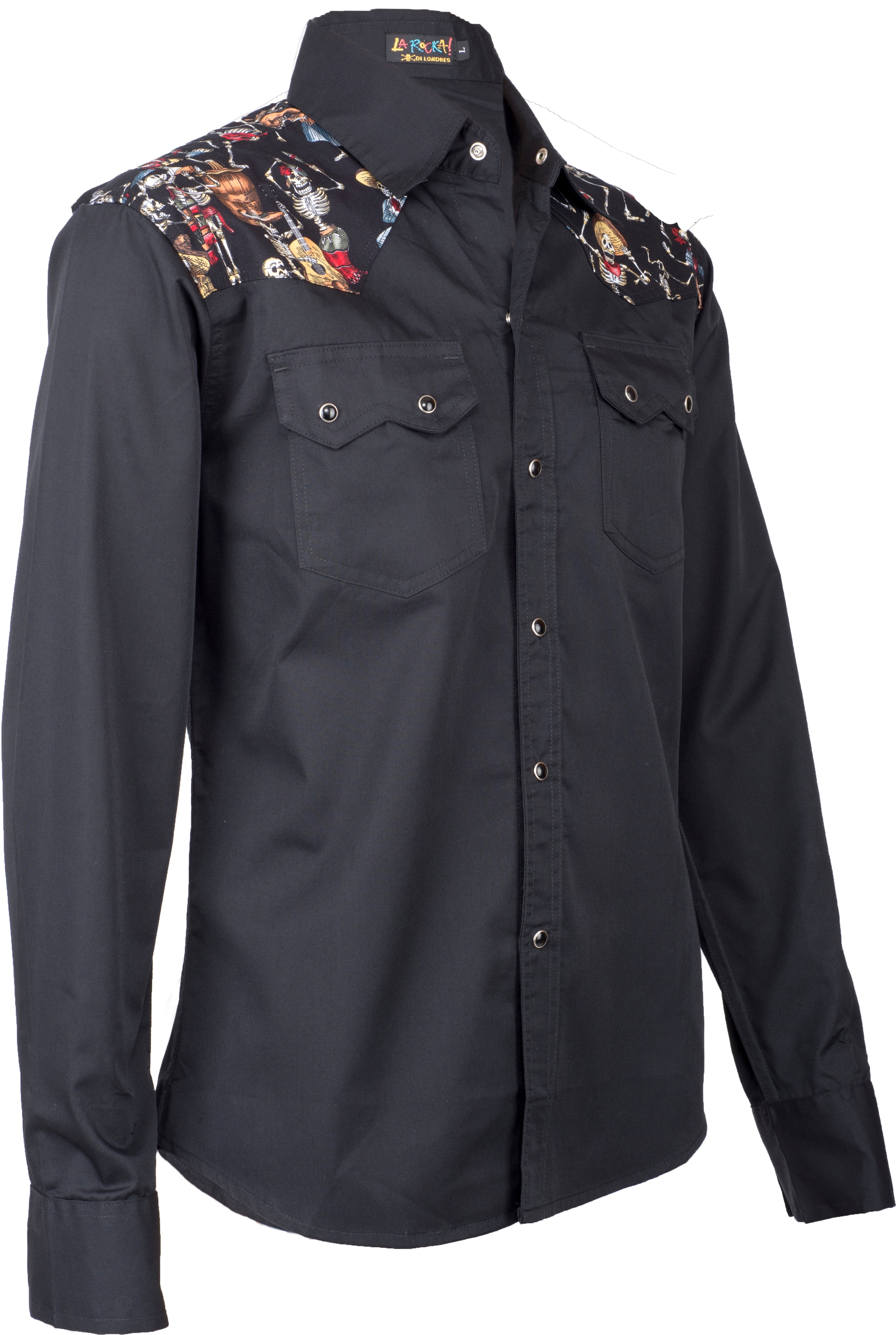 Retro_MEXICAN_Folklore_SKELETTE_Langarm_Herren_HEMD_Slim_Fit-3