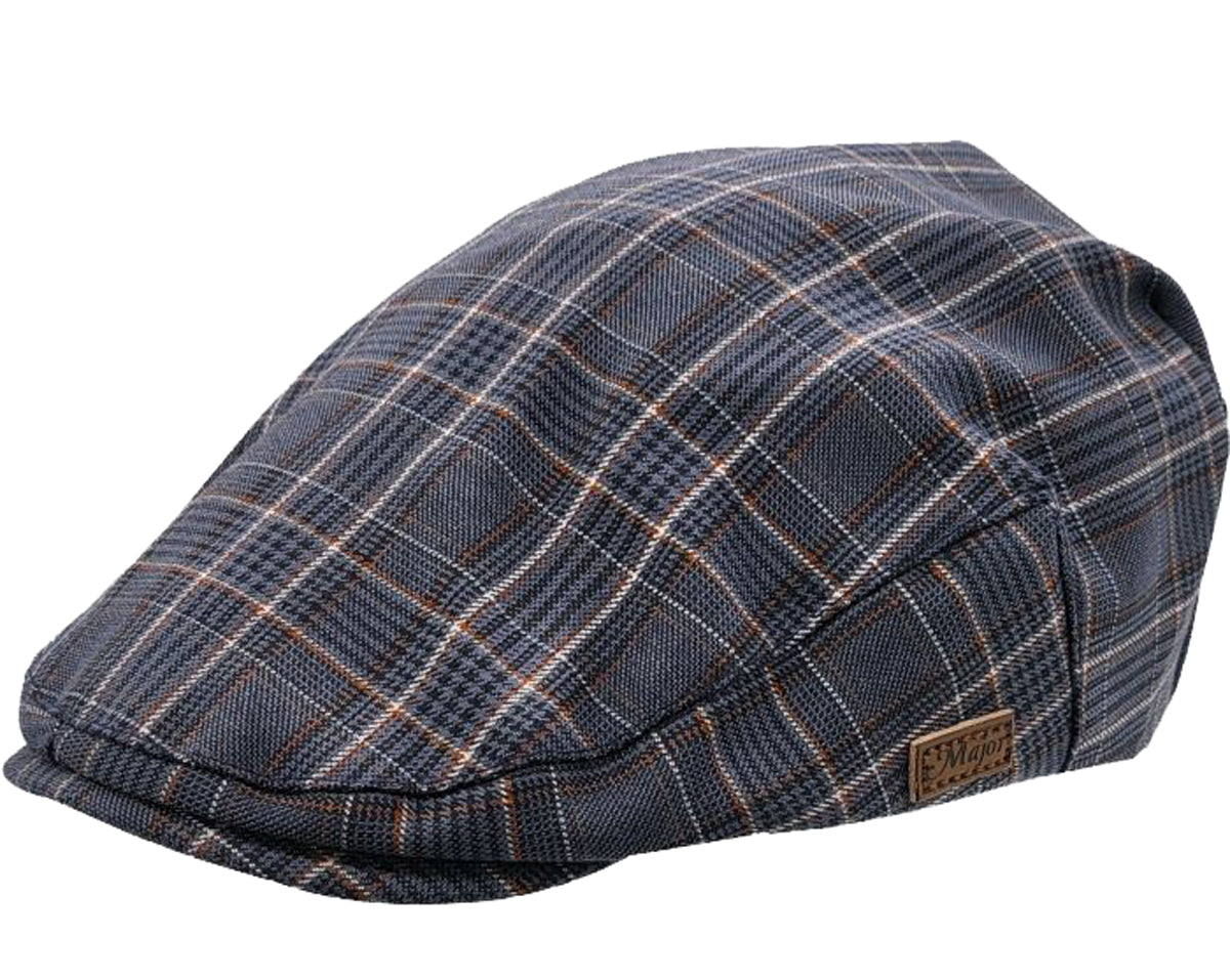 Retro_PLAID_TARTAN_Vintage_Check_SCHIEBERMueTZE_Hat_Summer_Flat_Cap_-_Charcoal-1