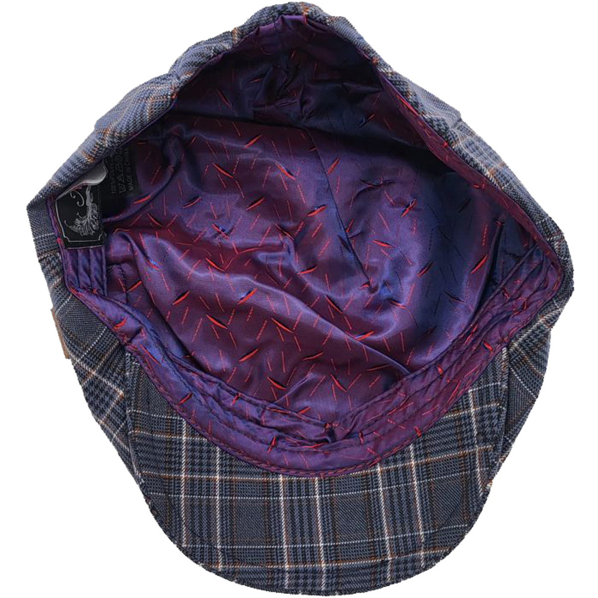 Retro_PLAID_TARTAN_Vintage_Check_SCHIEBERMueTZE_Hat_Summer_Flat_Cap_-_Charcoal-2