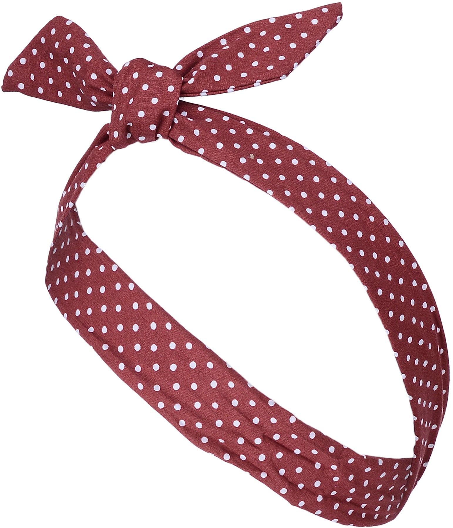 Retro_RENATE_Polka_DOTS_Punkte_Haarband_-_Braun_killer_kirsche