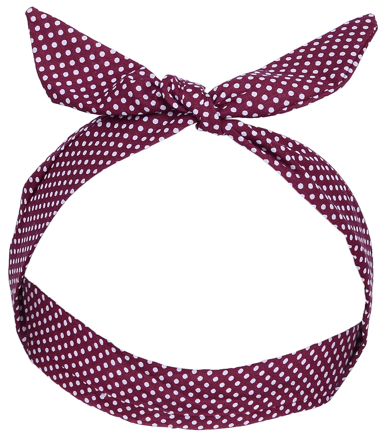 Retro_RENATE_Polka_DOTS_Punkte_Haarband_-_Kastanienbraun_killer_kirsche