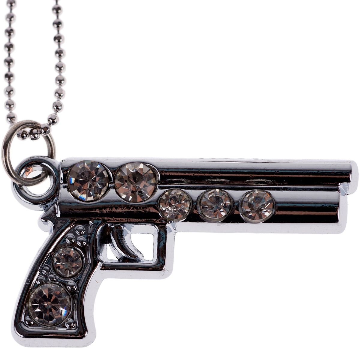 Retro_REVOLVER_Glitzerstein_Pistole_GUN_Necklace_Halskette-1