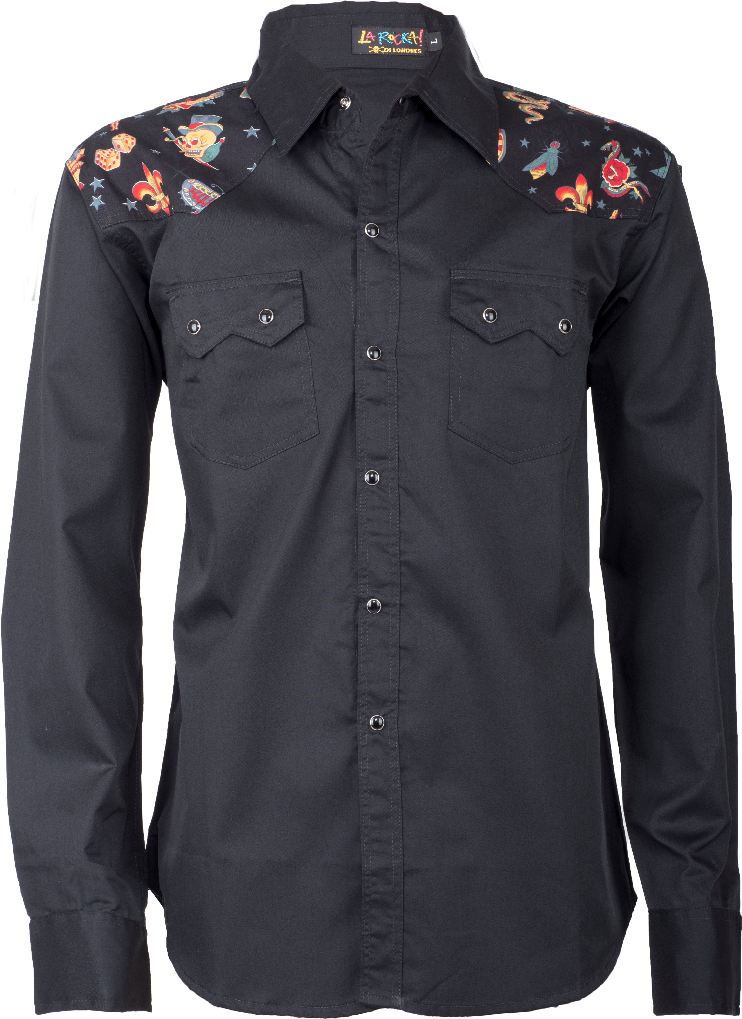 Retro_SKULLS_Oldschool_TATTOO_Stars_Langarm_Herren_HEMD_Slim_Fit-1