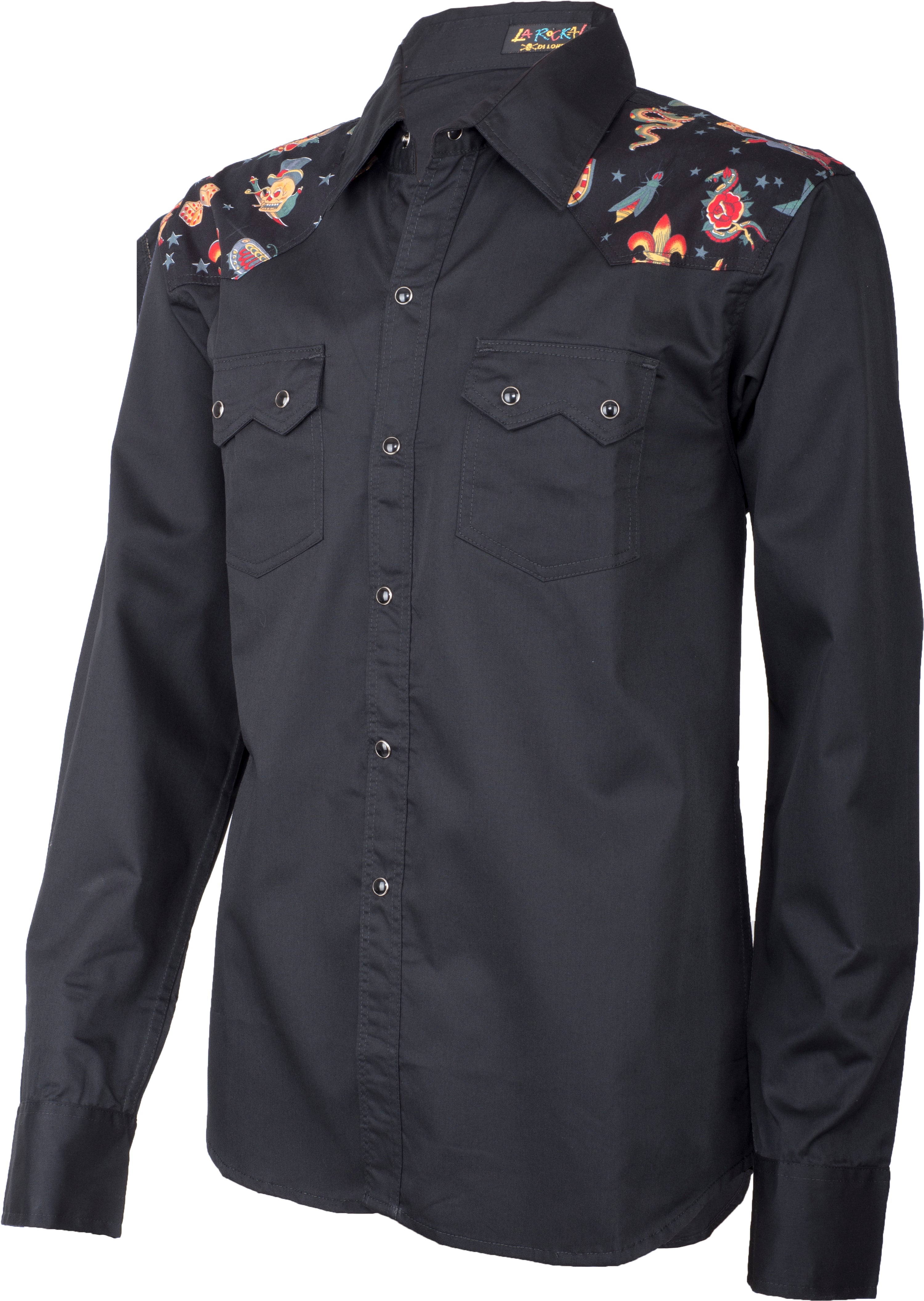 Retro_SKULLS_Oldschool_TATTOO_Stars_Langarm_Herren_HEMD_Slim_Fit-2