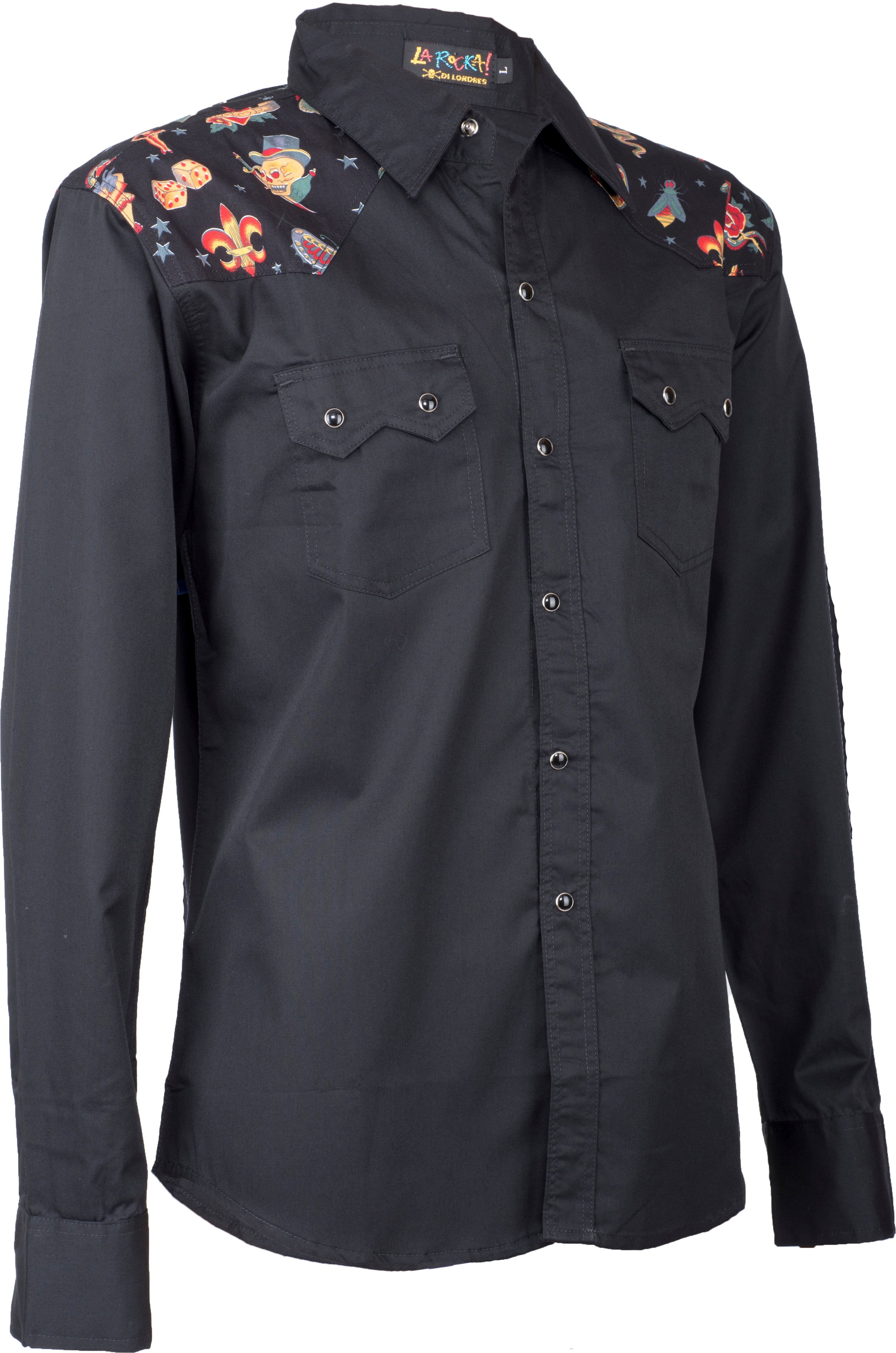 Retro_SKULLS_Oldschool_TATTOO_Stars_Langarm_Herren_HEMD_Slim_Fit-3
