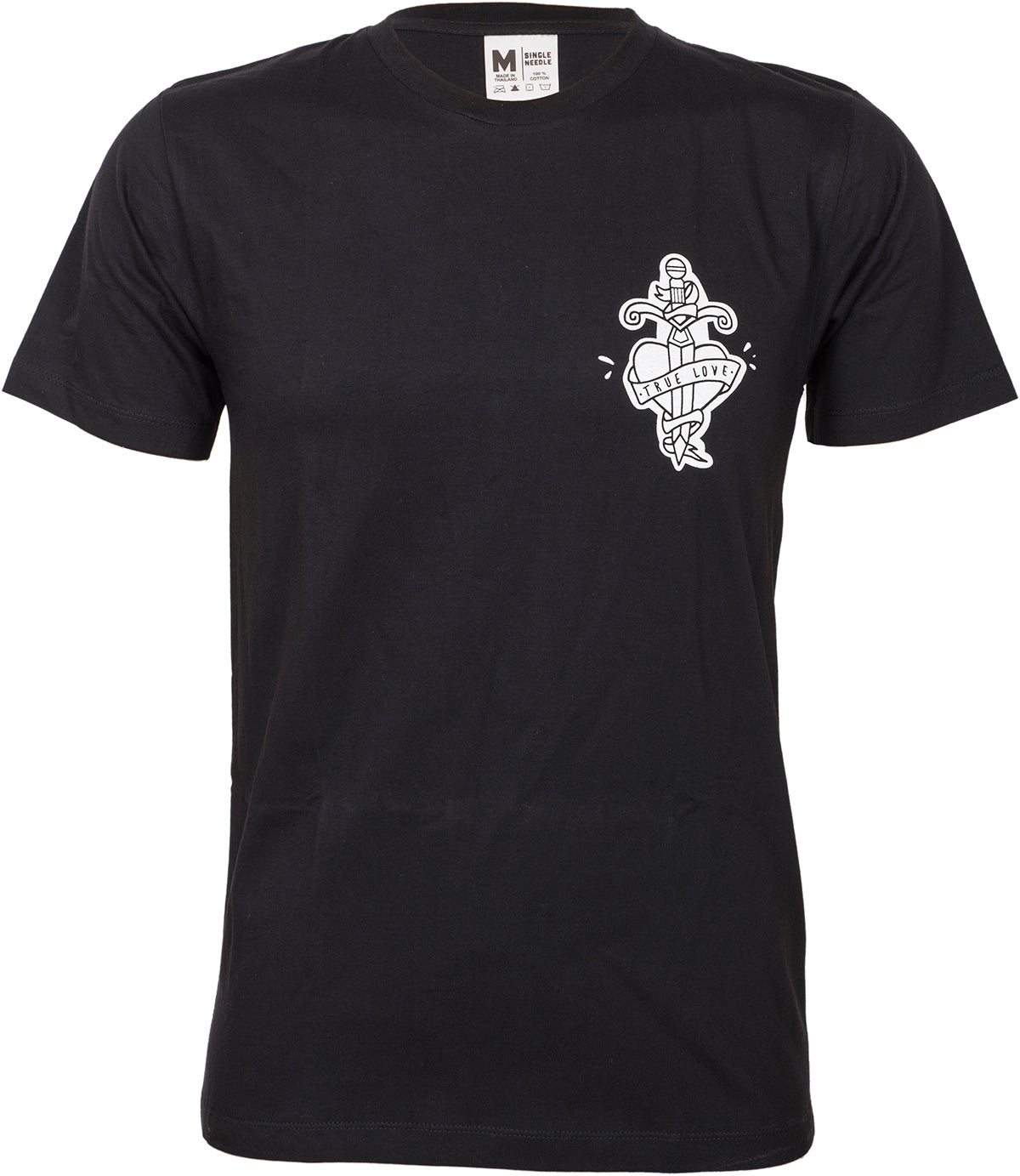 Retro_TRUE_LOVE_Herz_Dolch_Swallow_Tattoo_HERREN_Motiv_T-SHIRT_Oberteil-1