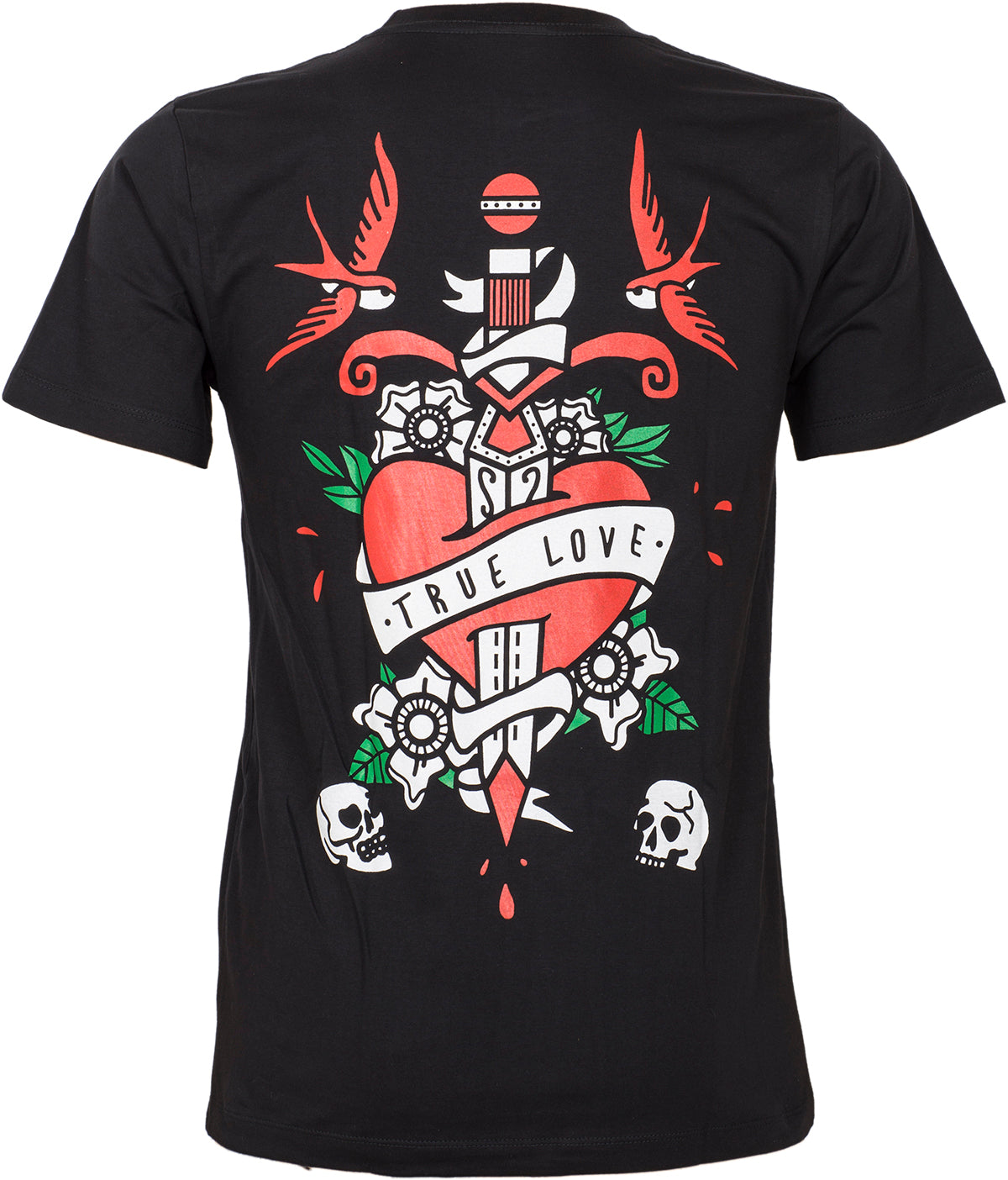 Retro_TRUE_LOVE_Herz_Dolch_Swallow_Tattoo_HERREN_Motiv_T-SHIRT_Oberteil-4