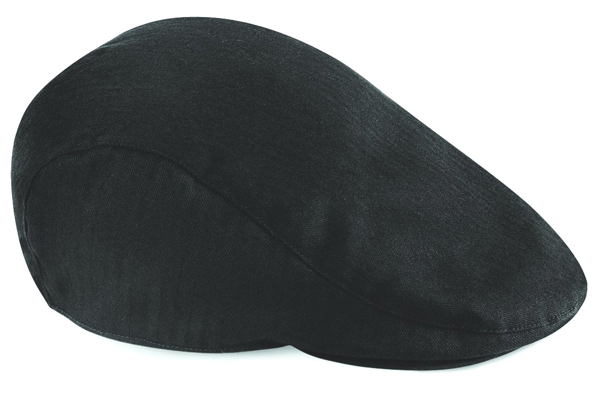 Retro_VINTAGE_FLAT_CAP_Baumwolle_Hat_Classic_SCHIEBERMueTZE_-_Schwarz-1