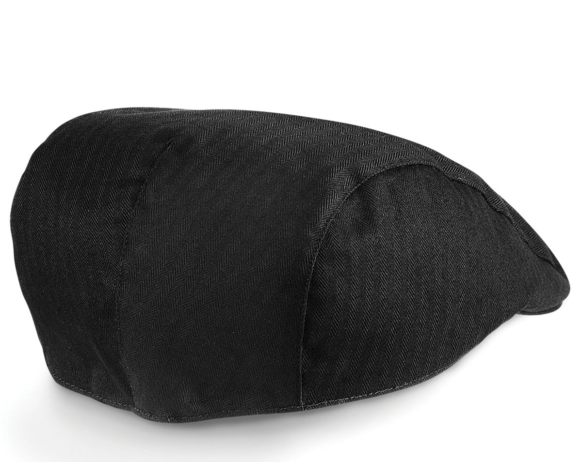 Retro_VINTAGE_FLAT_CAP_Vintage_Baumwolle_Hat_Classic_SCHIEBERMueTZE_-_Schwarz-2