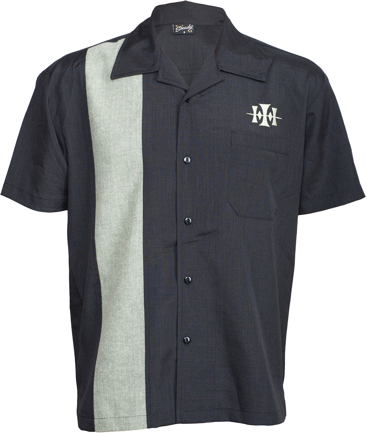 Rock_Steady_HERRINGBONE_Single_Panel_Butto_Up_Lounge_Bowling_Shirt_HEMD