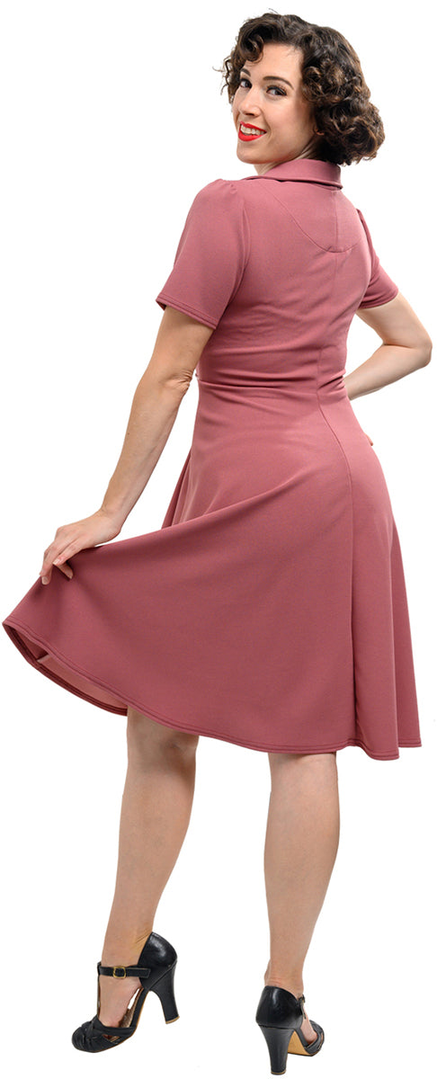 Rock_Steady_KATHERINE_Vintage_40s_V-NECK_Kurzarm_Swing_Dress_KLEID-3