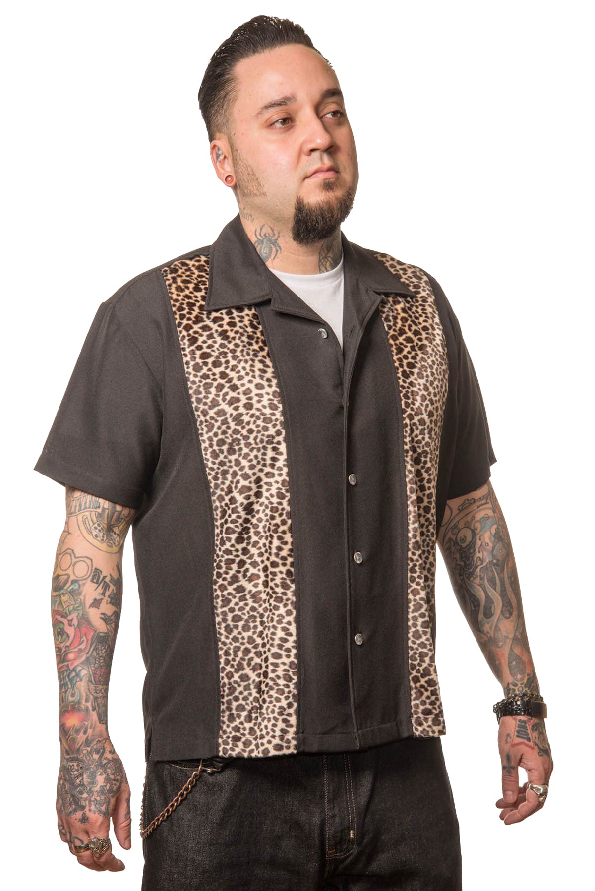 Rock_Steady_LEOPARD_PANEL_Vintage_Leomuster_Bowling_Shirt_HEMD_-_Schwarz-2