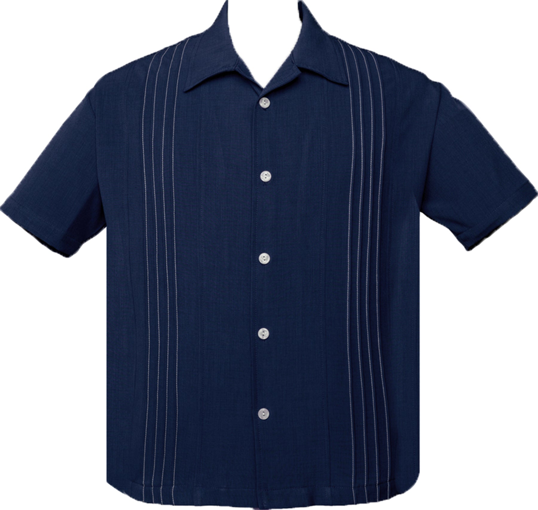 Rock_Steady_OTIS_Retro_PLEATED_PANEL_Contrast_Stitch_BOWLING_HEMD_Shirt_Navy_killer_kirsche