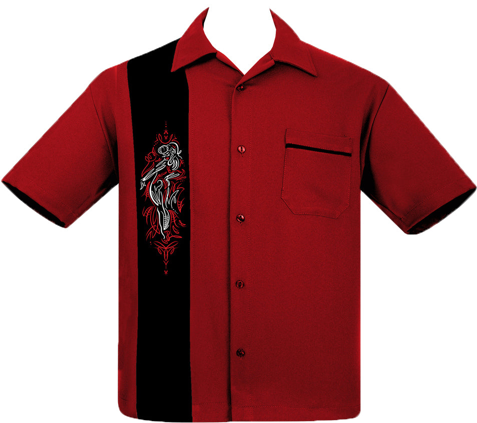 Rock_Steady_PINSTRIPE_Pinup_PANEL_Kurzarm_BOWLING_HEMD_Shirt_Rot-1