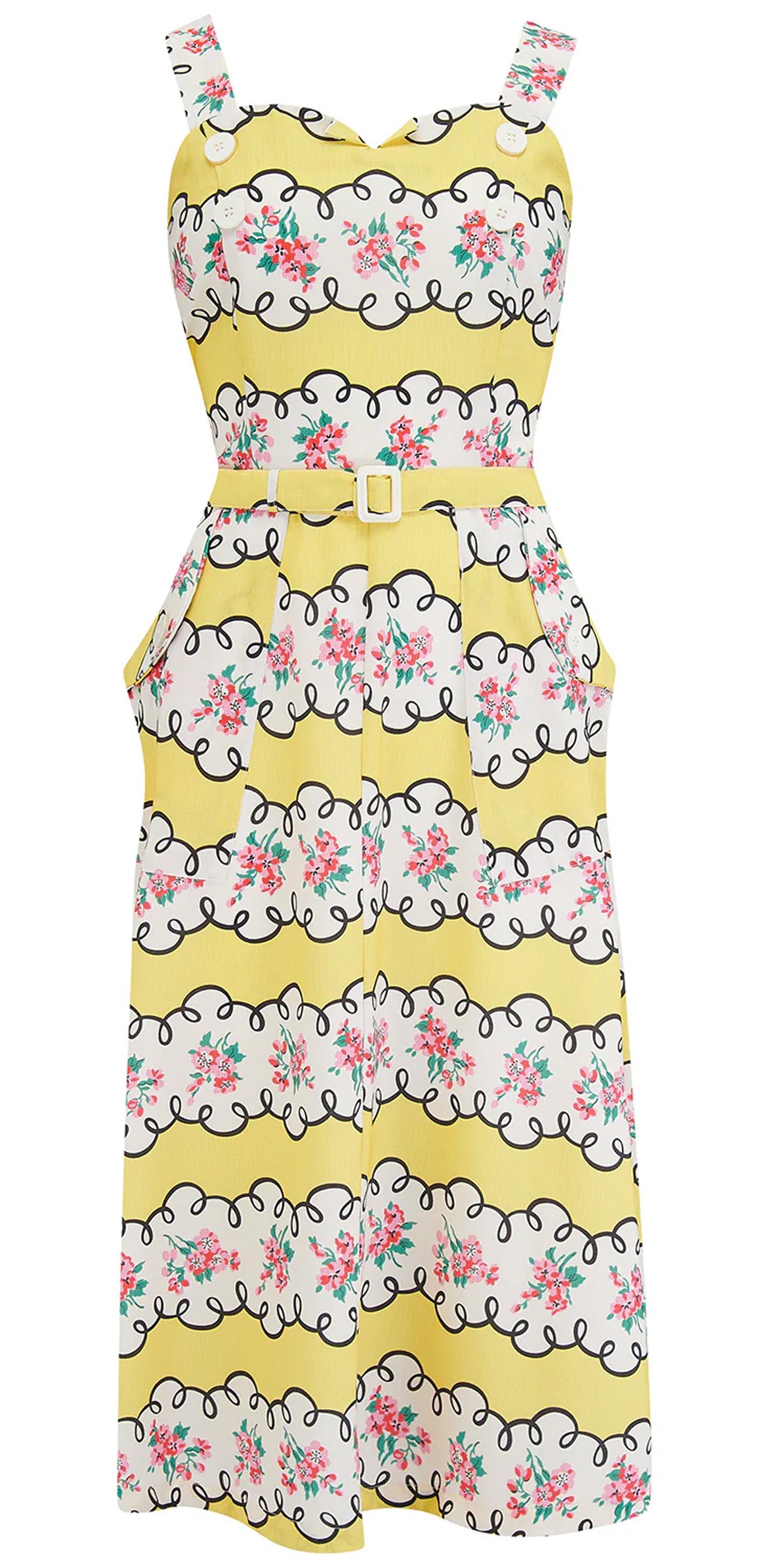 RocknRomance_AYDA_TRUE_VINTAGE_40s_Traeger_KLEID_mit_BOLERO_2-teiliges_Set_-_Daydream_Print-3