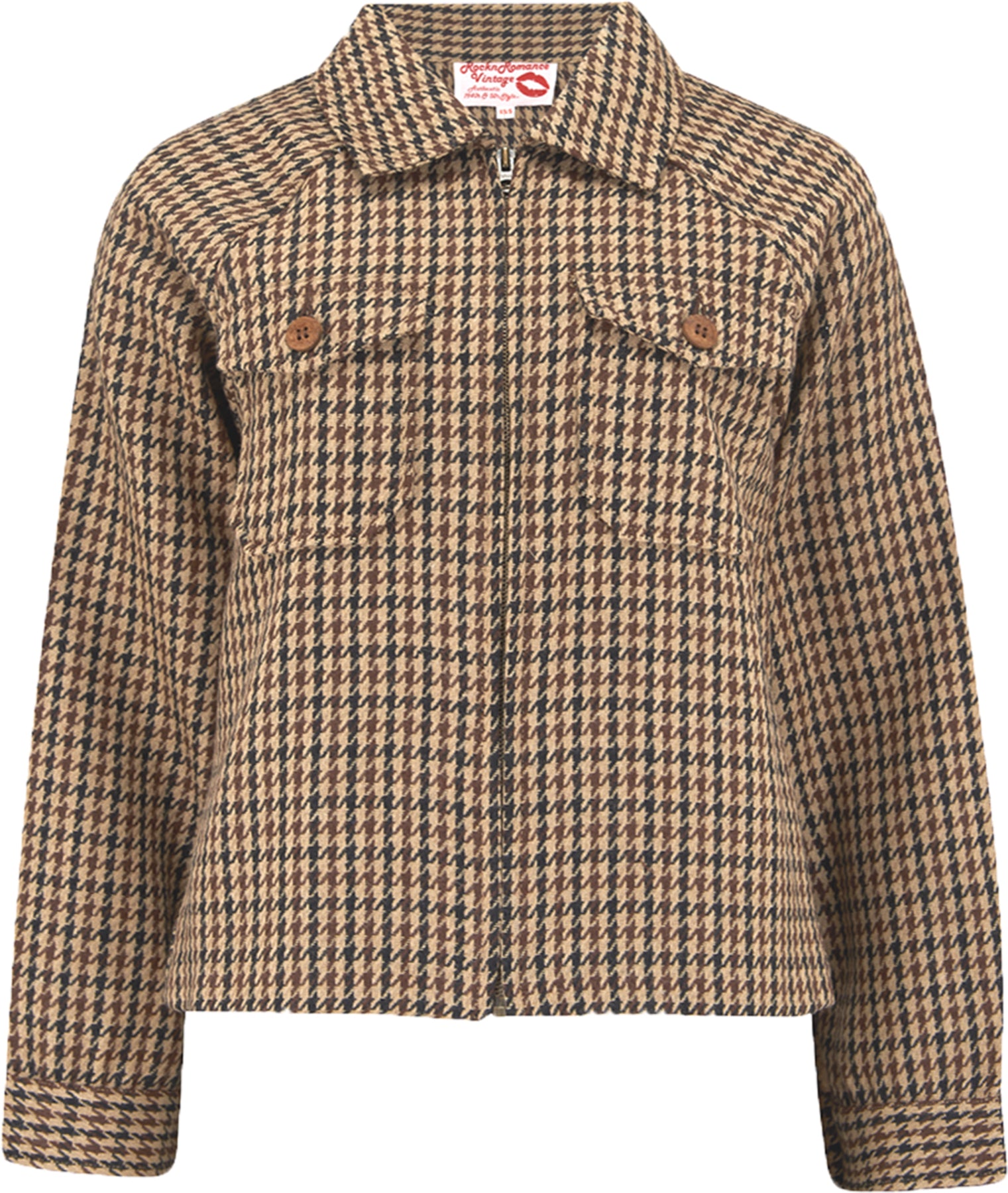 RocknRomance_BOBBY_JACKET_Vintage_HOUNDSTOOTH_50s_Lightweight_Wool_JACKE_Killer_Kirsche-1