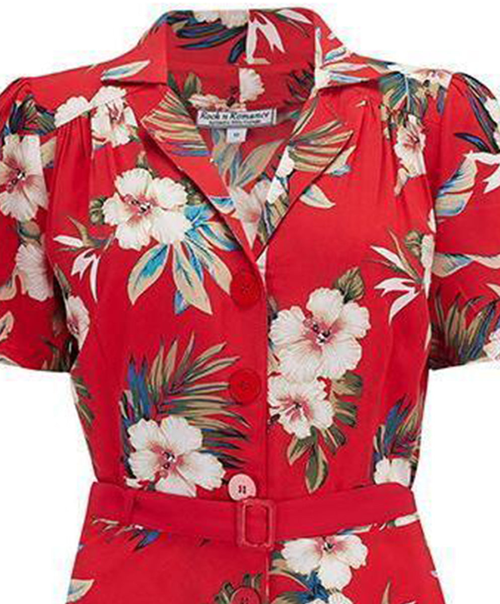 RocknRomance_CHARLENE_Hawaiian_HIBISKUS_Kurzarm_Dress_KLEID_Rot2GYIyx89A6Xumu