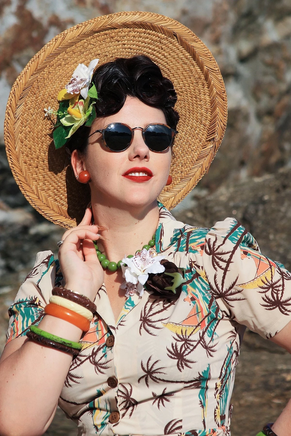 RocknRomance_CHARLENE_TAHITI_Print_Vintage_Palmen_A-Linie_50s_Dress_KLEID_-4