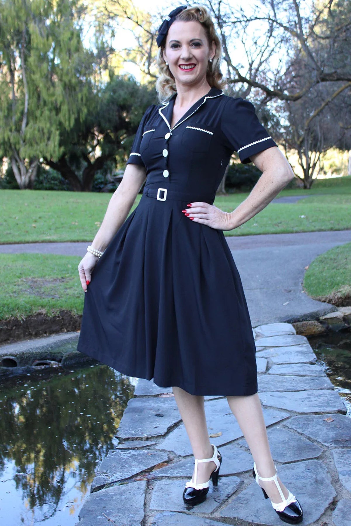 RocknRomance_KITTY_RIC-RAC_Vintage_Kurzarm_Shirtwaister_50s_KLEID_Dress_Schwarz_killer_kirsche_2hsQAoV7RSRXeQ