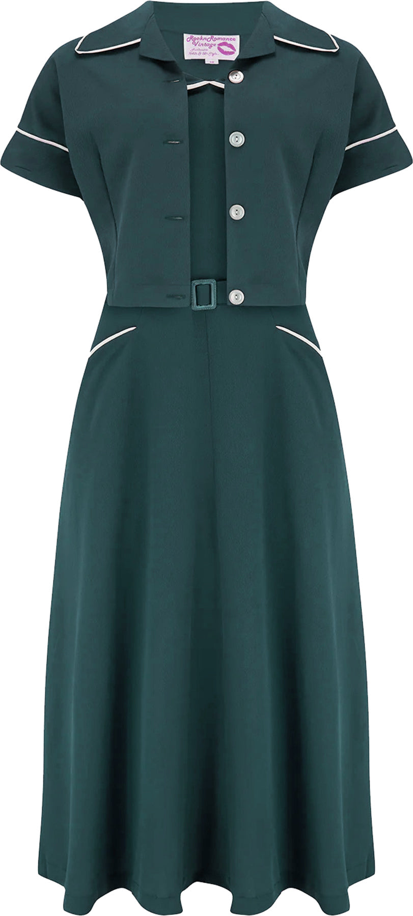 RocknRomance_LUCILLE_SWEETHEART_2-Teiler_Kleid_mit_Bolero_Traeger_Dress_Gruen_killer_kirsche_1