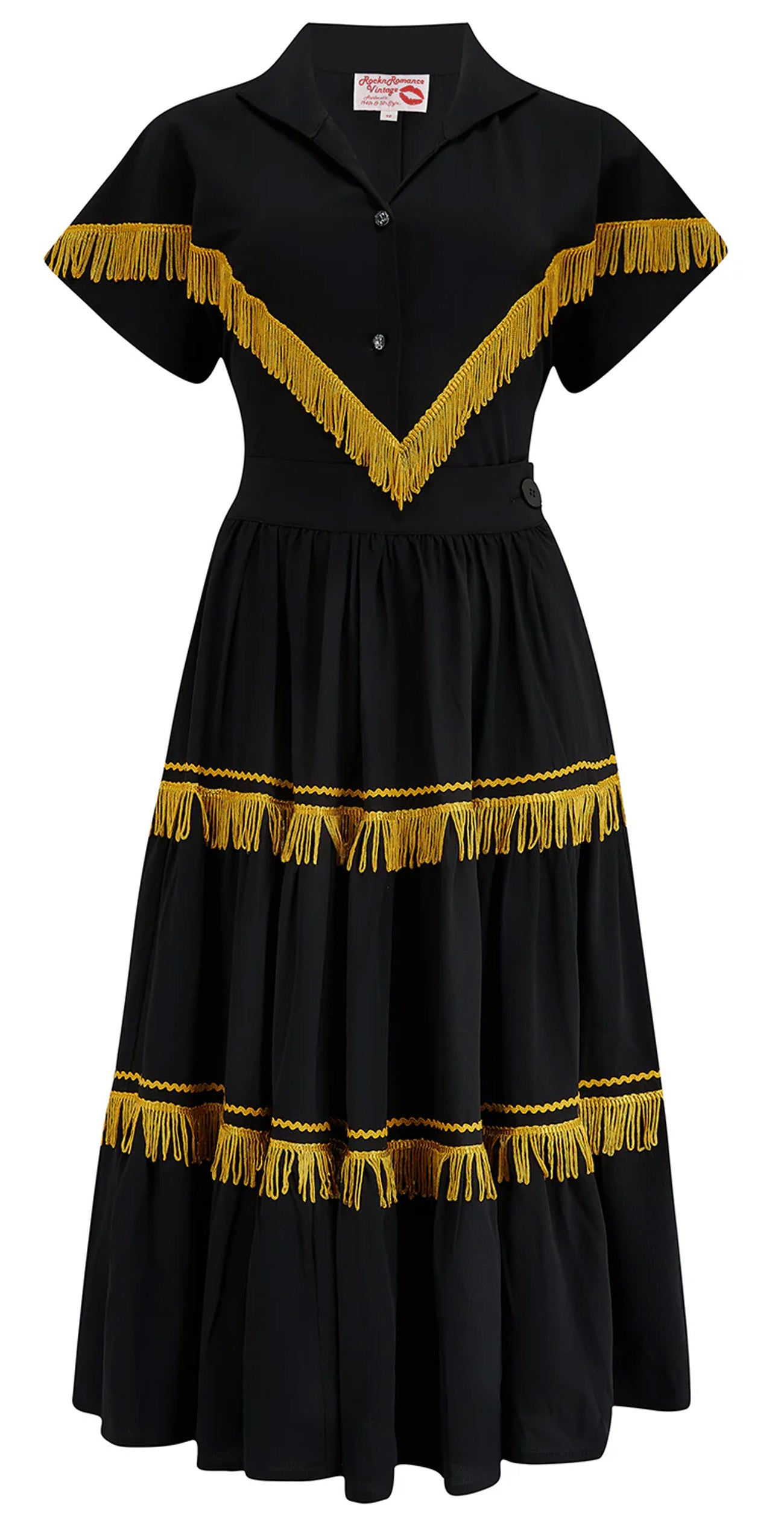 RocknRomance_NEVADA_PATIO_Vintage_Red_Tassels_RicRac_Western_SWING_SKIRT_Rock_-_blk-2